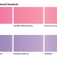 Screenshot of the online version of the BBC editorial guidelines 2025