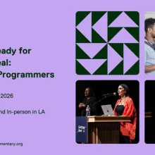 Event Flyer for IDA's upcoming event Getting Ready For Getting Real. Meet the Programmers