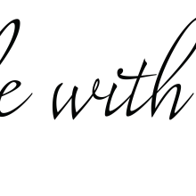 cursive writing of the phrase "Made with Love"