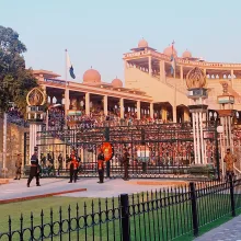 The Beating Retreat ceremony at the Wagah/Attari Border.