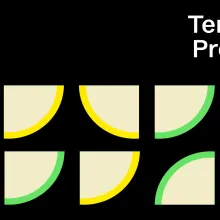 Black graphic with beige slices with red, yellow or green trim that reads "ITVS Incubator Fund" and "Ten New Projects"