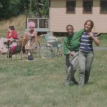 Teenagers living with disabilities enjoying their afternoon out on a field at Camp Jened. From James Lebrecht and Nicole Newnham's 'Crip Camp.' Courtesy of Netflix.