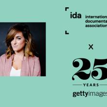 headshot of Darlene Gilbertie next to IDA and Getty Images logos