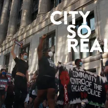 People are marching calling for community control of the Chicago Police