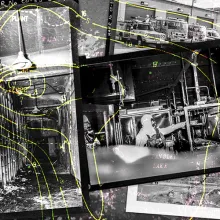 Black and white photo of Colorado's nuclear power plant.