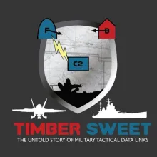 artistic rendering of a data link, with icons of a soldier mounted on a tank, a fighter jet and an aircraft carrier