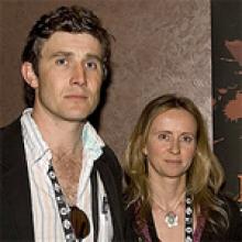 Lucy Bailey and Andrew Thompson, directors of 'Mugabe and the White African' pose for a photo together. 